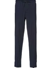 Prada Tailored Track Pants In Blue