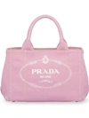 PRADA FABRIC LOGO PRINTED TOTE