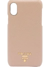 Prada Saffiano Leather Iphone X Case In Rosa