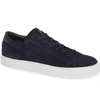 To Boot New York Knox Low Top Sneaker In Blue Marine Suede Leather
