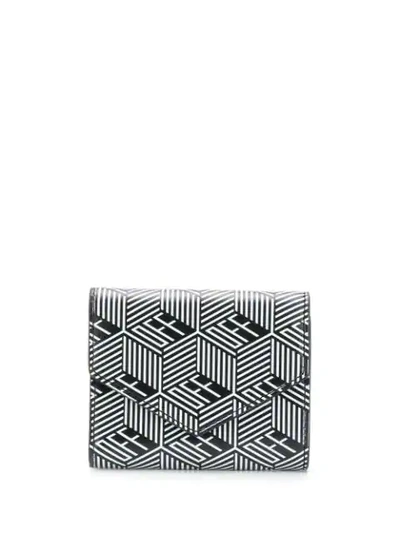 Off-white Geometric Print Mini Wallet In Black