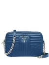 Prada Diagramme Shoulder Bag In Blau