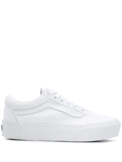 Vans White Og Old Skool Lx Sneakers In White/white