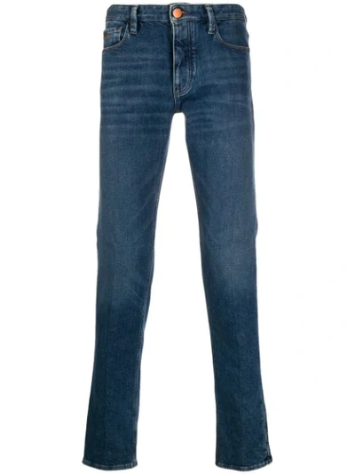 Emporio Armani Slim Fit Jeans In Blue