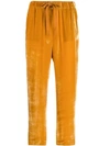 SEMICOUTURE VELVET CROPPED TROUSERS
