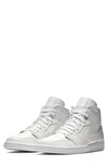 Jordan 1 Mid Sneaker In White/ White/ White
