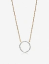Monica Vinader Diamond And 18k Yellow Gold Vermeil Riva Circle Necklace In 18 Ct Gold