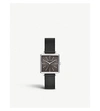 ARMANI EXCHANGE AX5803 LOLA SQUARE STAINLESS STEEL AND LEATHER WATCH