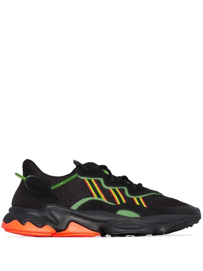 Adidas Originals Adidas Ozweego Ridged Sole Low Top Sneakers In Black,green,orange