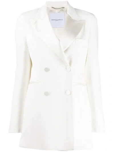 Ermanno Scervino Double-breasted Fitted Blazer In White