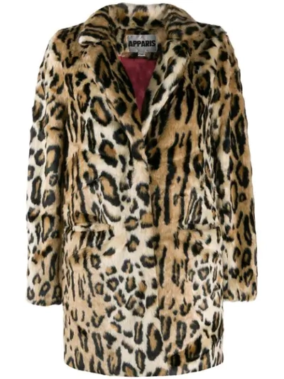 Apparis Women's Margot Leopard-print Faux Fur Coat