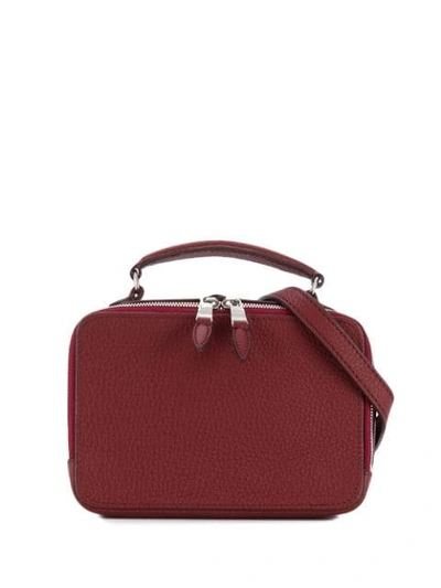 Sonia Rykiel Pebbled Bowling Tote In Red