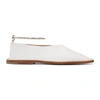 JIL SANDER JIL SANDER WHITE STUDDED BALLERINA FLATS