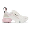GIVENCHY GIVENCHY PINK AND WHITE BASSE JAW SNEAKERS