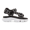 GIVENCHY GIVENCHY BLACK AND WHITE JAW SANDALS