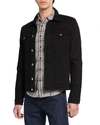 Frame Slim-fit Denim Jacket In Black