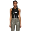 TIBI TIBI BLACK TECH PATENT BODYSUIT