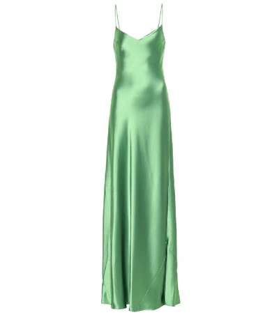 Galvan Green V-neck Slip Dress