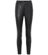 Rag & Bone Nina Womens Faux Leather Pull On Skinny Pants In Black