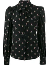 MARC JACOBS FLORAL LONG-SLEEVE BLOUSE