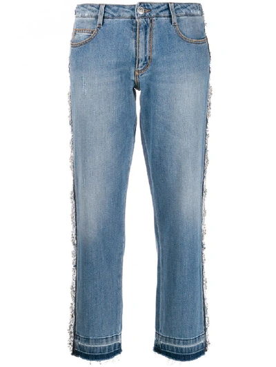 Ermanno Scervino Boyfriend Cotton Jeans In Blue