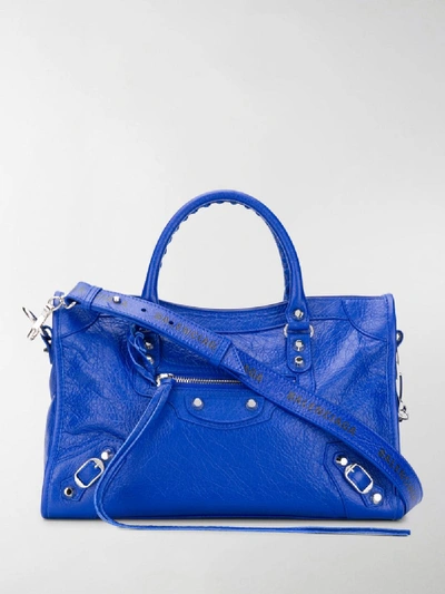 Balenciaga Classic City Tote Bag In Blue