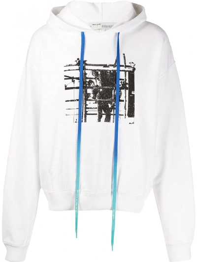 Off-white Printed Hooded Sweatshirt