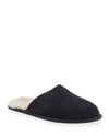 Ugg Mens Scuff Sheepskin Slippers Navy In Navy