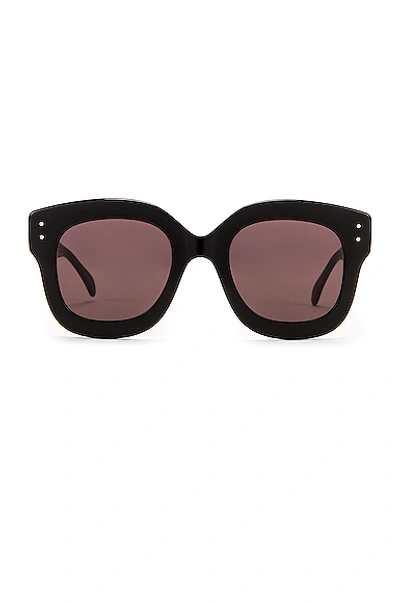 Alaïa Acetate Square Sunglasses In Shiny Black