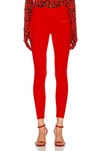 VETEMENTS VETEMENTS CUT UP LEGGING IN RED,VETF-WP27