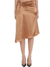 VERSACE SKIRT IN BROWN SILK,11058638