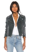 Lamarque Donna Leather Jacket In Gray. In Graphite Alloy