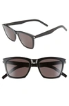 SAINT LAURENT SLIM 52MM SUNGLASSES,SL 281 SLIM001M