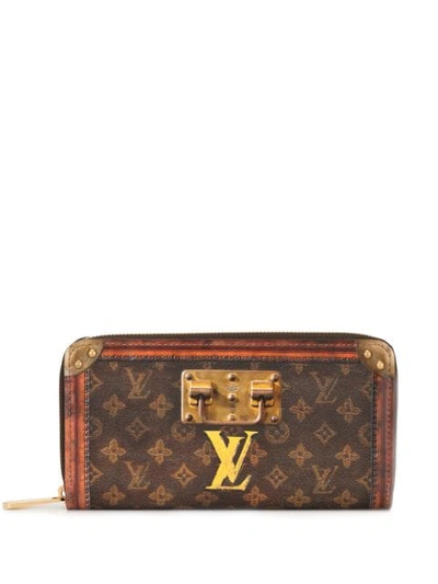 Pre-owned Louis Vuitton Zippy Trunk钱包 In Brown