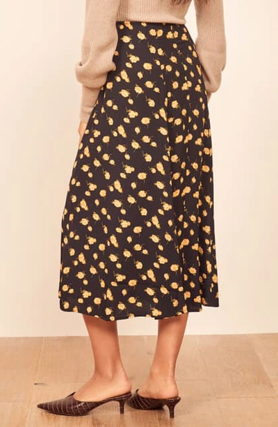 Reformation Zoe Side Slit Midi Skirt In Amy