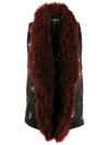 ANN DEMEULEMEESTER FUR TRIMMED WAISTCOAT