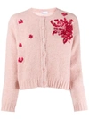 RED VALENTINO ‘RED VALENTINO’ FLORAL EMBROIDERED CARDIGAN