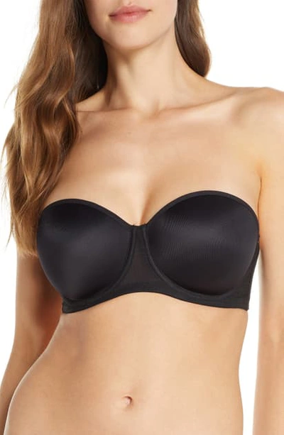 Le Mystere Clean Lines Strapless Underwire Bra In Black