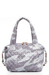 Mz Wallace Medium Sutton Bag In Fawn Black Colorblock