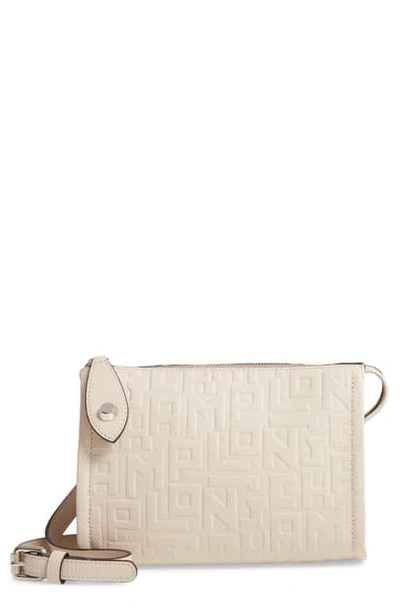 Longchamp La Voyageuse Leather Crossbody Bag In Chalk