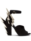 PRADA THUNDERBOLT DETAIL SANDALS