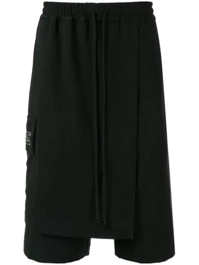 Song For The Mute Layered Oversized Shorts In Black