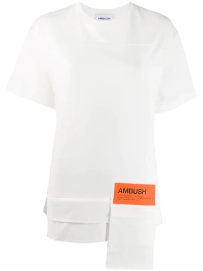 Ambush 多功能印花纯棉平纹布 T 恤 In White