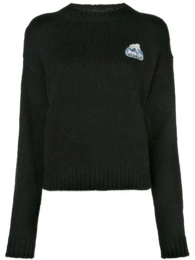 Alanui Global Warming Alpaca Blend Sweater In Black