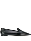 Aeyde 10mm Aurora Leather Loafers In Black