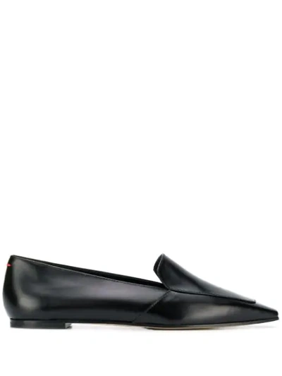 Aeyde 10mm Aurora Leather Loafers In Black