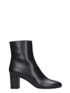 L'AUTRE CHOSE HIGH HEELS ANKLE BOOTS IN BLACK LEATHER,11059904