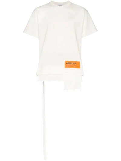 Ambush Waist Pocket Cotton Jersey T-shirt In White