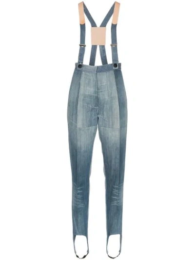 Ronald Van Der Kemp Patchwork Skinny Jeans In Blue