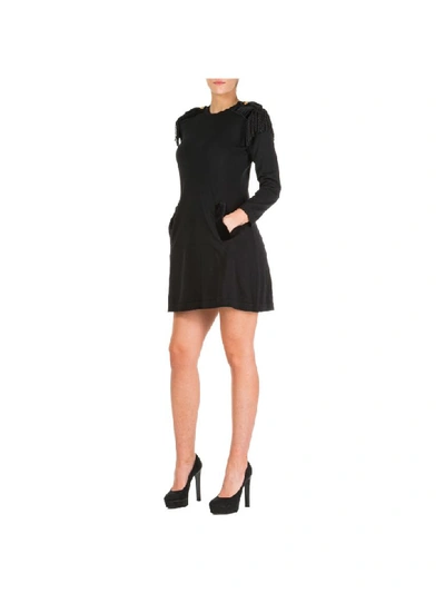 Alberta Ferretti Women's Short Mini Dress Long Sleeve In Black
